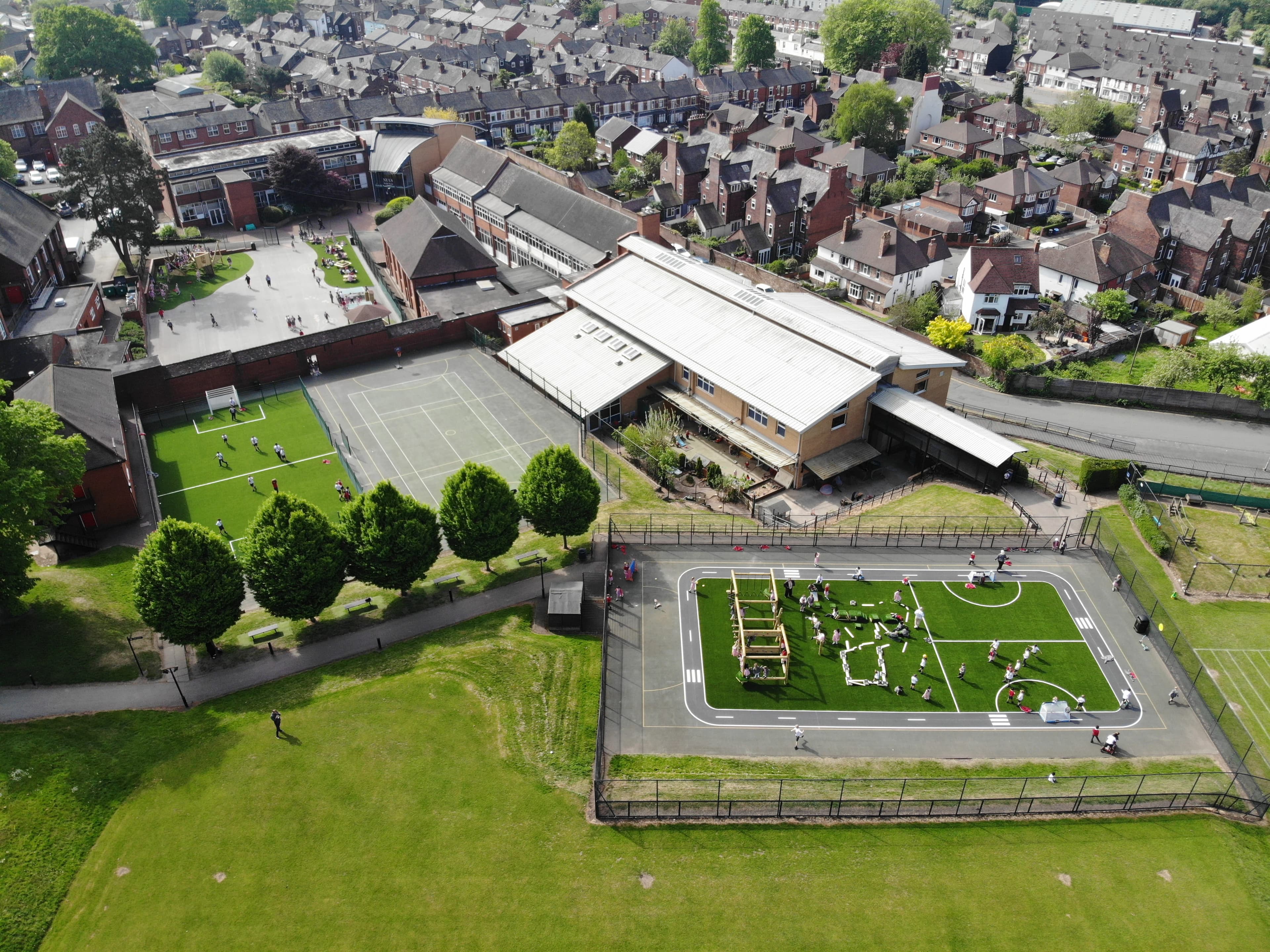 Newcastle-under-Lyme School Multi-Zone Playground!
